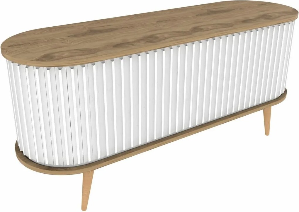 Stolik pod telewizor Stor Oak and White I