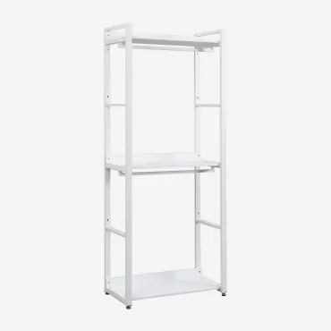 Otwarta Szafa Z Stali I Mdf Ariaster Biała - Sklum