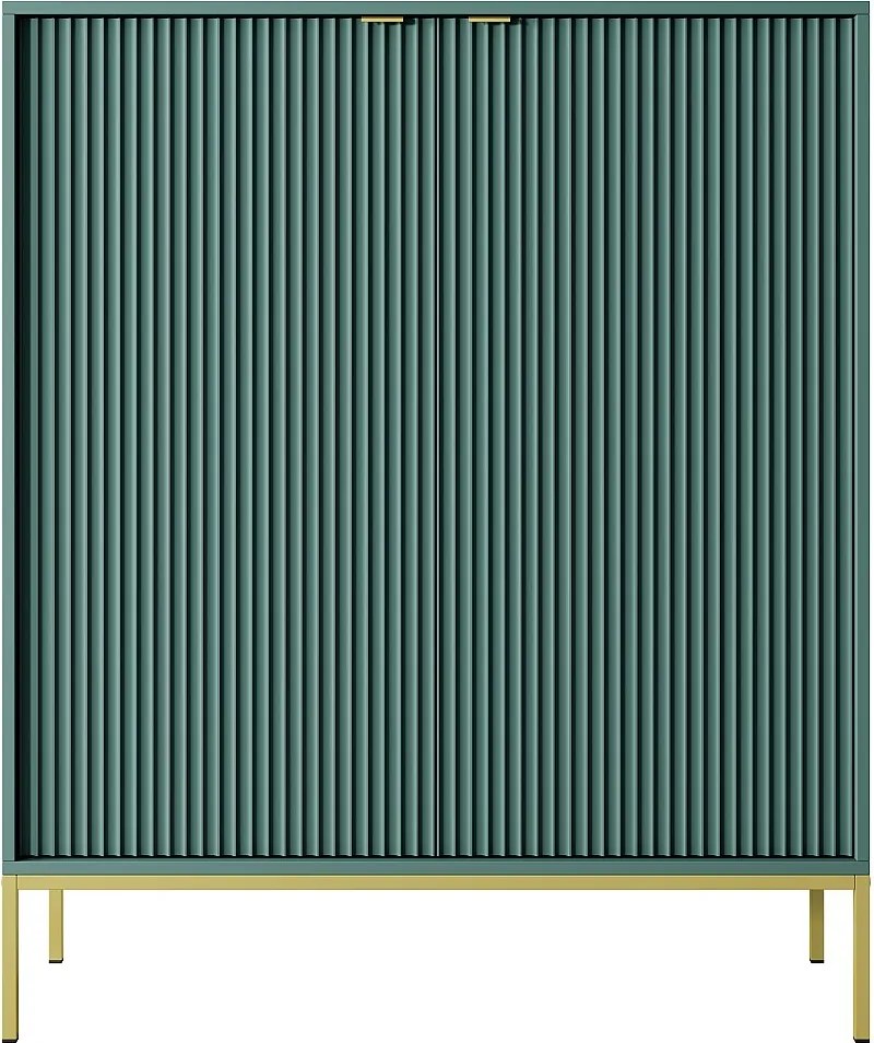 Komoda: 2 drzwi, labrador, złota, 104 x 125 x 39 cm, złote uchwyty