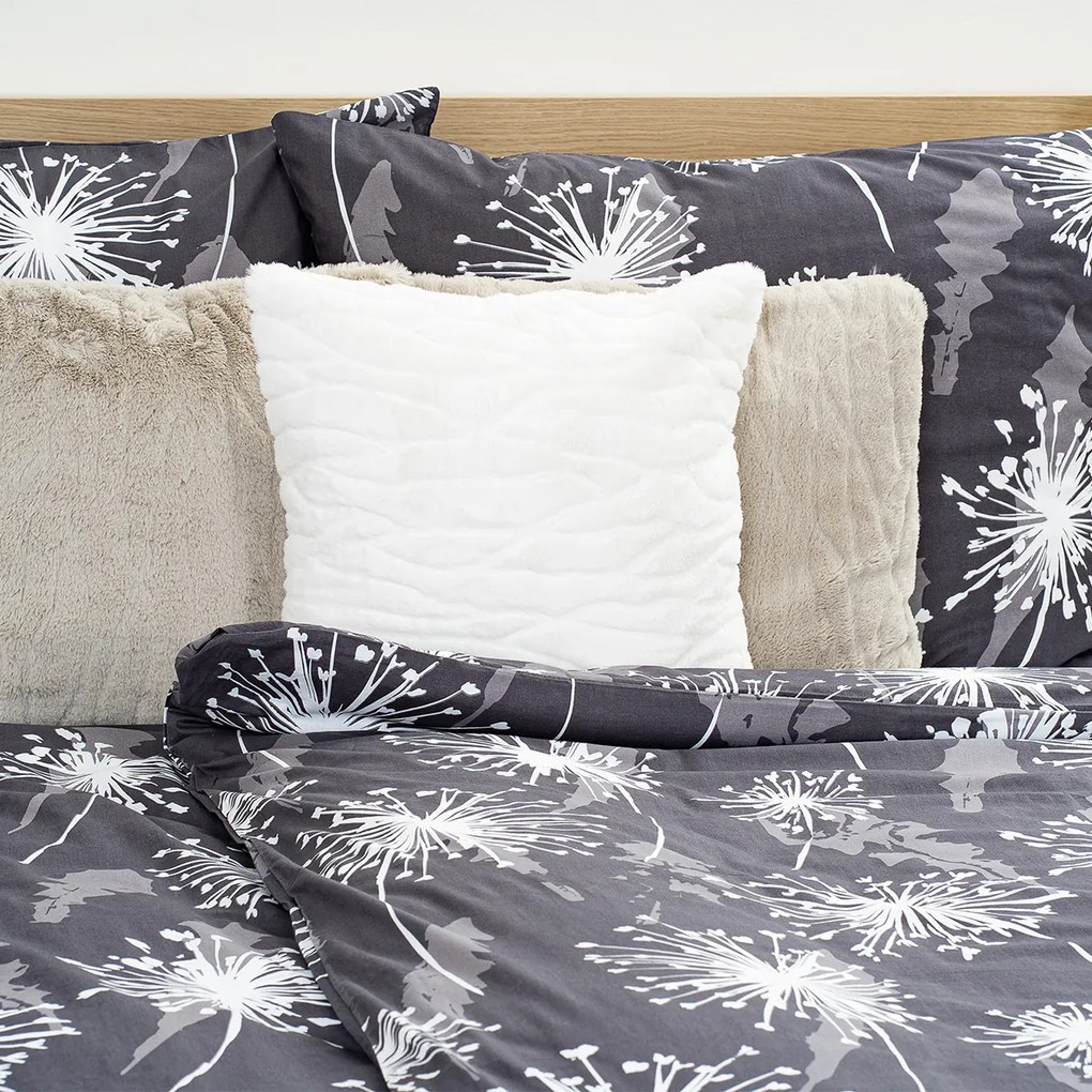 4Home Pościel bawełniana Midnight Dandelions, 140 x 220 cm, 70 x 90 cm, 140 x 220 cm, 70 x 90 cm