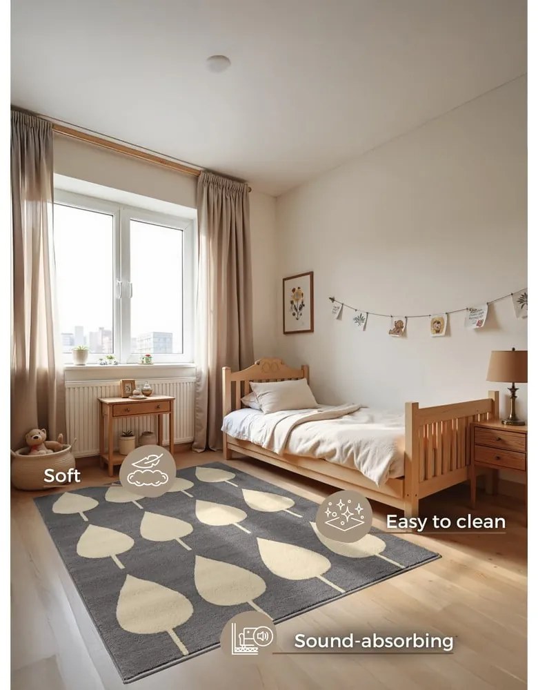 Niebieski dywan dziecięcy 120x170 cm Lovely Leaves – Hanse Home