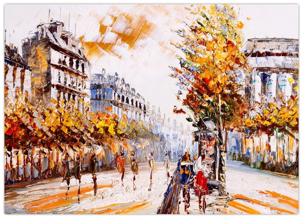 Obraz - Ulica w Paryżu (70x50 cm)