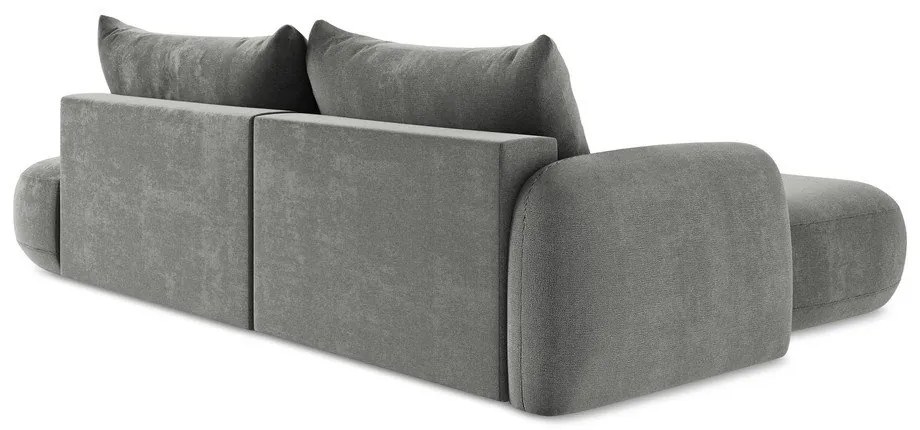 Szary rozkładany narożnik (lewostronny/z szezlongiem) Hale – Makamii