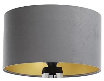 Uniwersalny klosz STANDART E27 pr. 45 cm szary/złoty