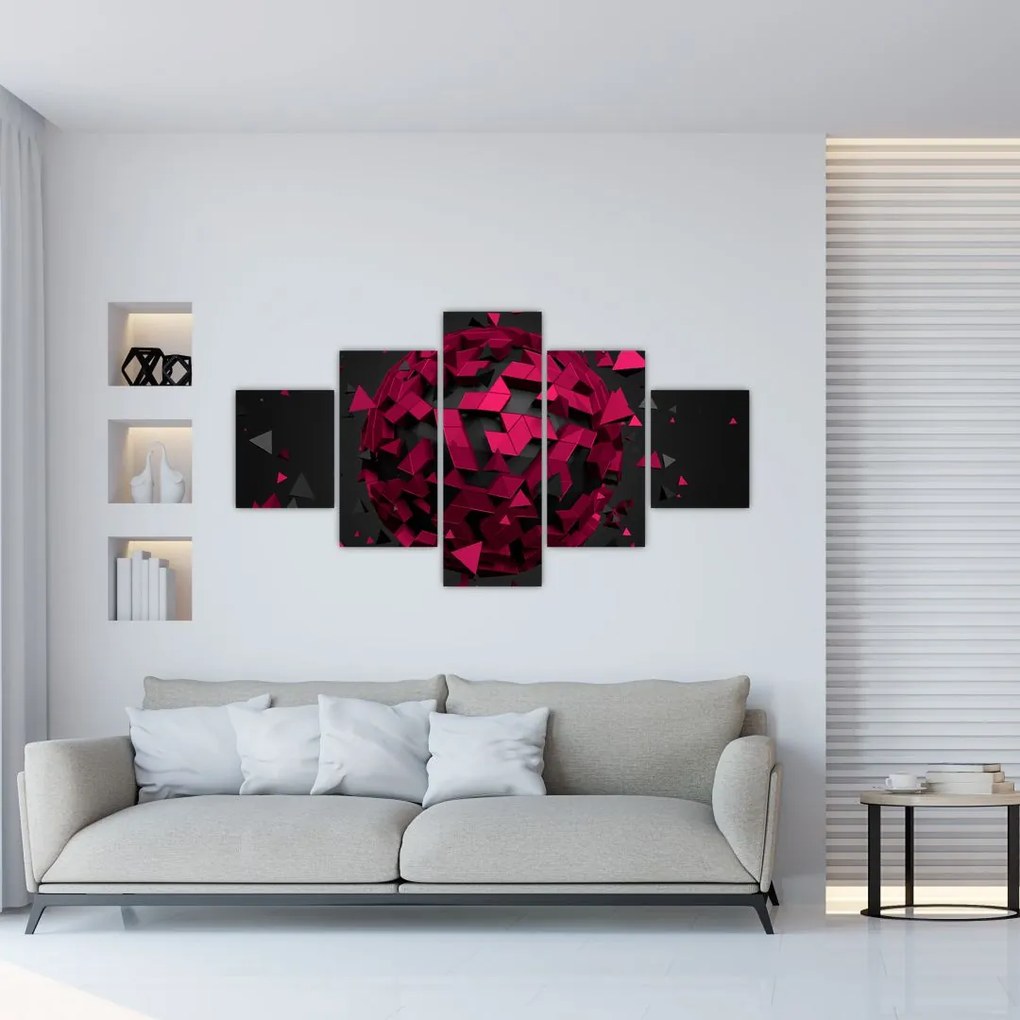 Obraz abstrakcji 3D (125x70 cm)