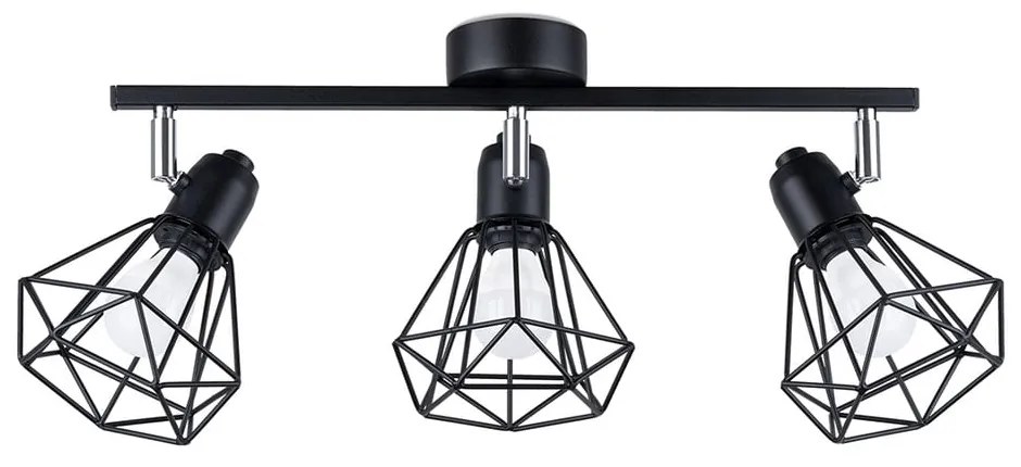 Czarna lampa sufitowa ø 10 cm Varpu – Sollux