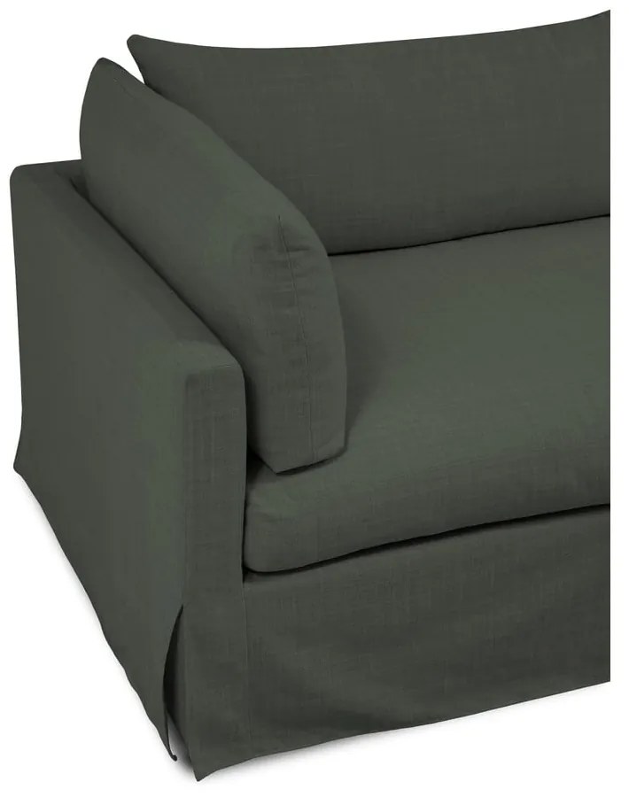 Ciemnozielona sofa 244 cm Horn – Scandic