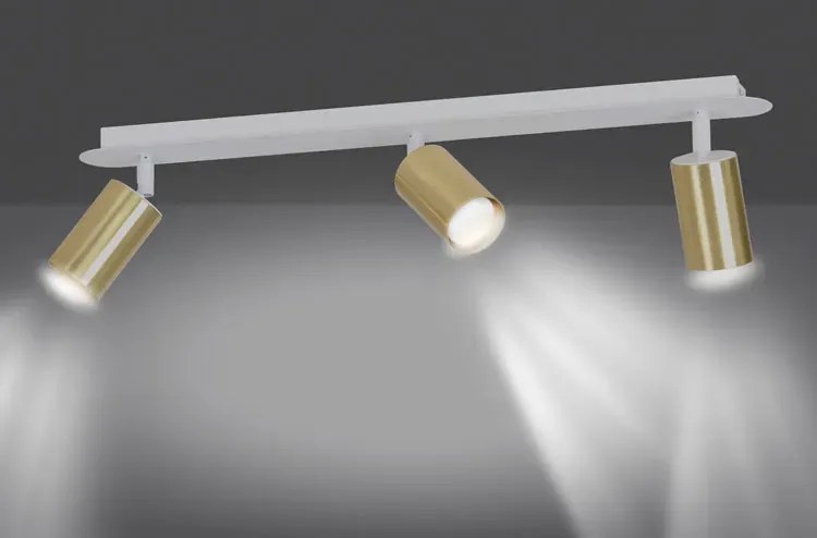 Biało złota nowoczesna lampa sufitowa D084 A5-K79
