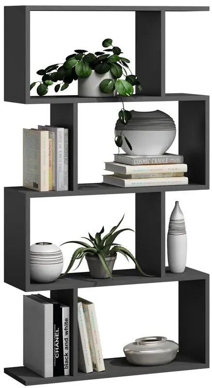 Otwarty regał stojący czarny D8-S70