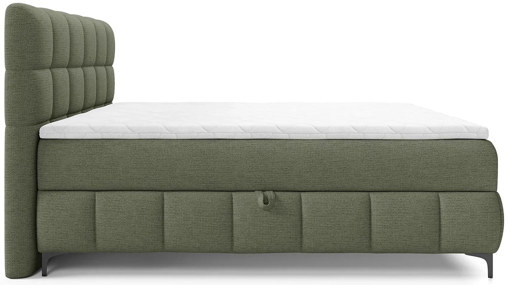 Zielone pikowane łóżko z pojemnikiem 5 rozmiarów C3-L52