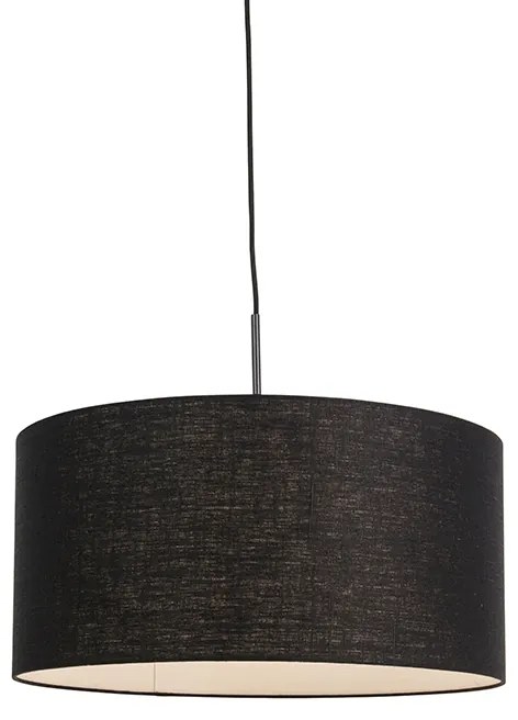 Nowoczesna lampa wisząca czarna z czarnym kloszem 50 cm - Combi 1 Nowoczesny Oswietlenie wewnetrzne