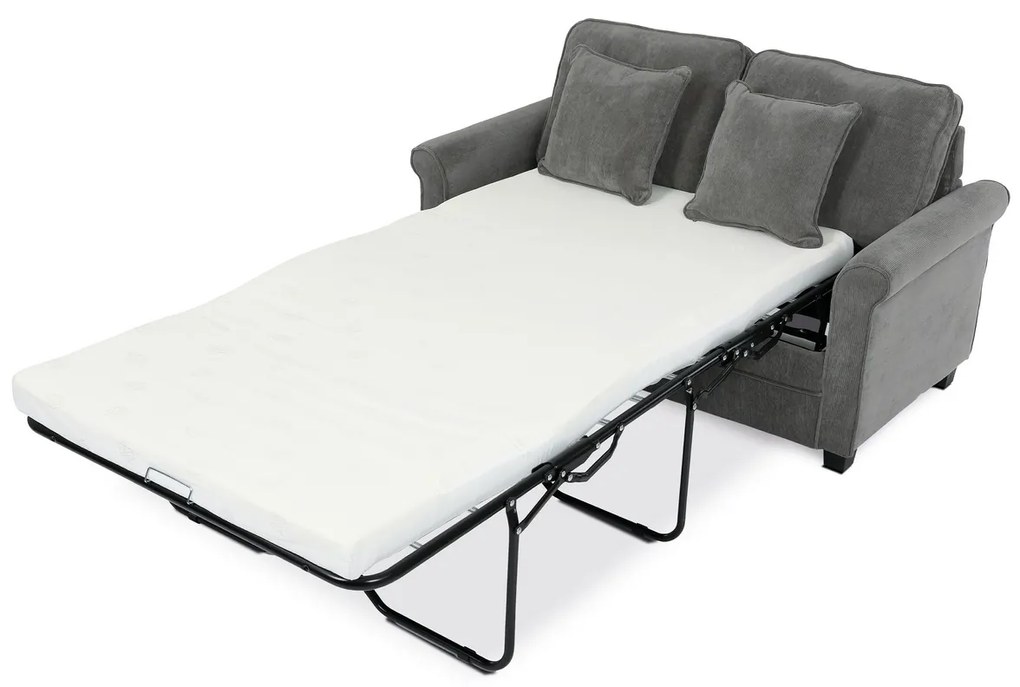 Dwuosobowa sofa ASB-4170 GREY2, manżestrowa, szara