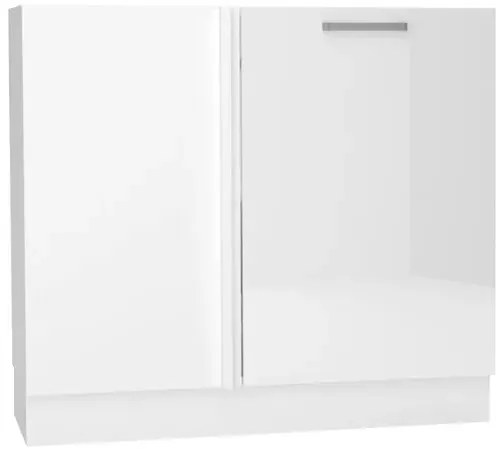 Biała dolna szafka narożna Lucio 36X 90 cm połysk
