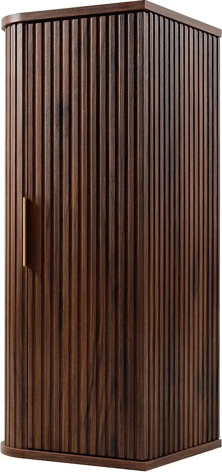 Szafka łazienkowa wisząca, dąb orzech, 35,5 x 79 x 31,5 cm