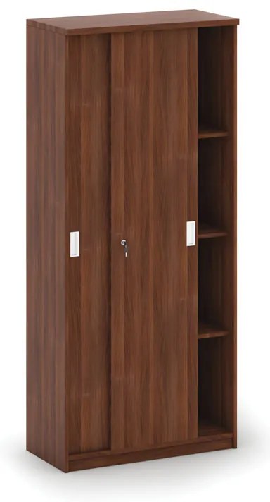 Szafa przesuwna MIRELLI, 800 x 400 x 1800 mm, orzech
