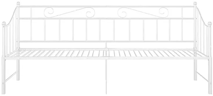 Białe metalowe łóżko rozkładane 90x200 cm - Leoli