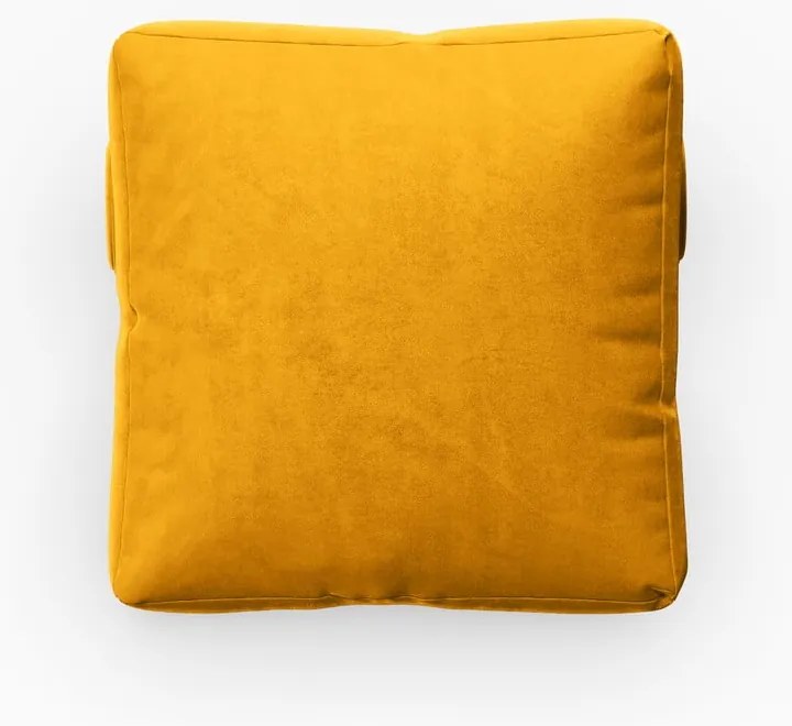 Żółta aksamitna poduszka do sofy modułowej Rome Velvet – Cosmopolitan Design