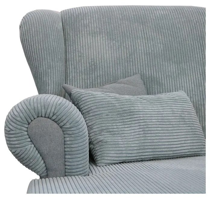 Szaroniebieski sztruksowy szezlong Lord – Ropez