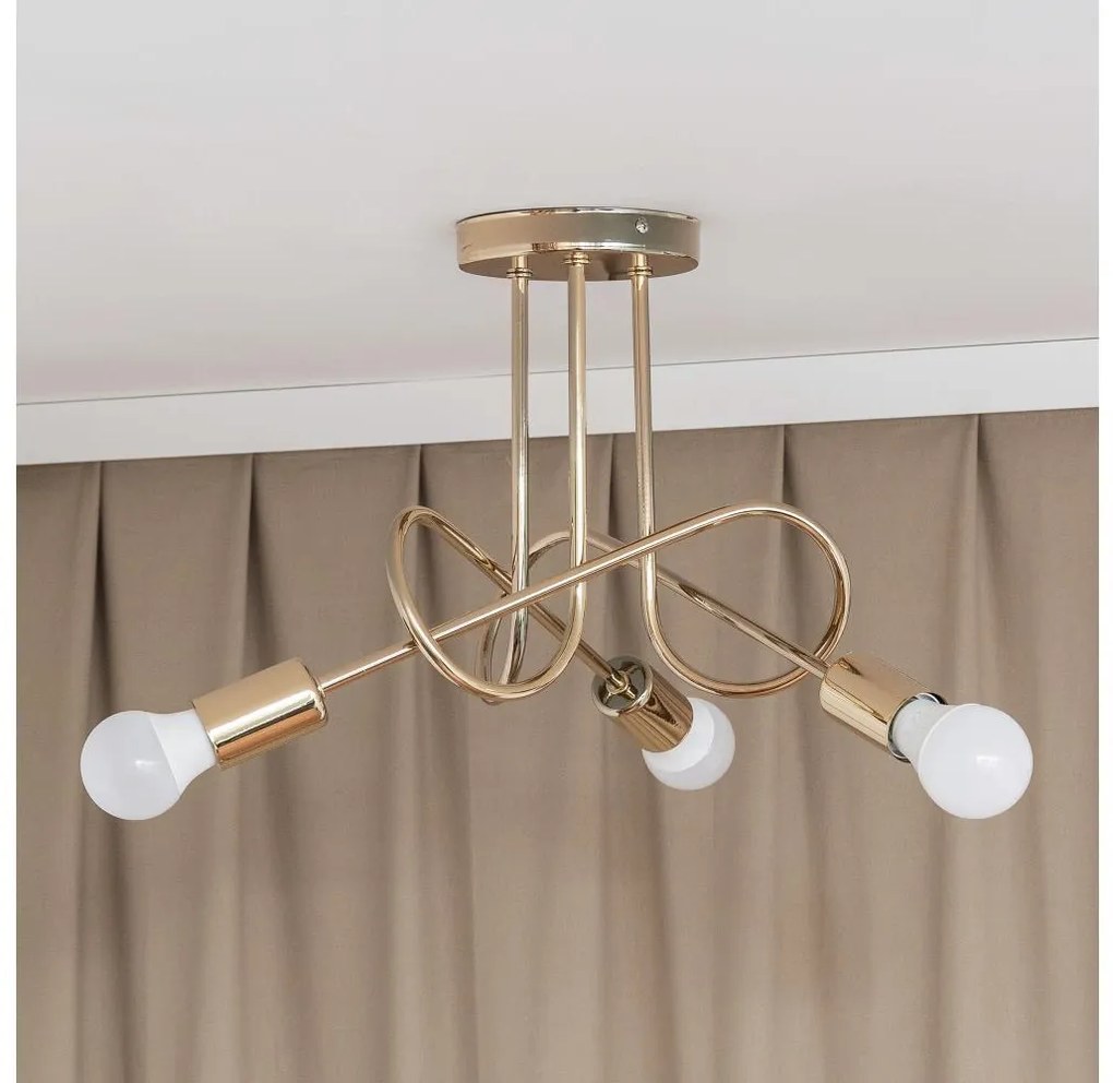 Lampa sufitowa natynkowa OXFORD 3xE27/15W/230V złota