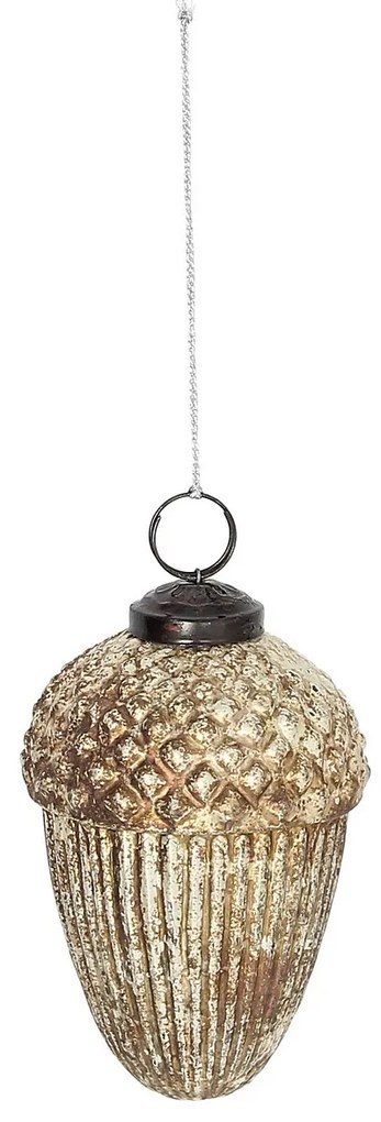 Bombka szklana Acorn Antique Gold 7x7x10 cm