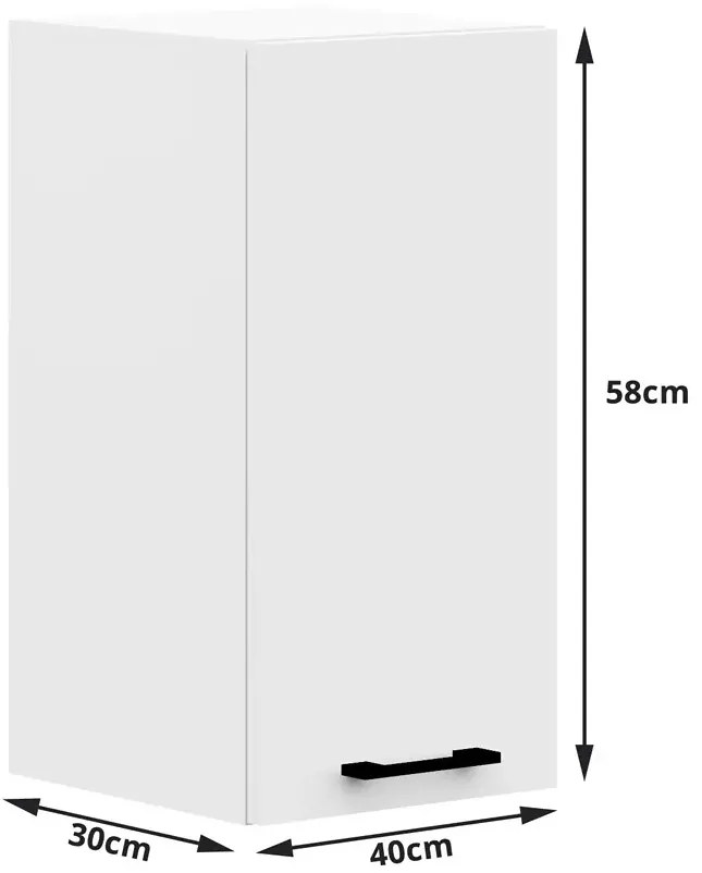 Mały Komplet Białych Mebli Kuchennych 180 Cm Eliks