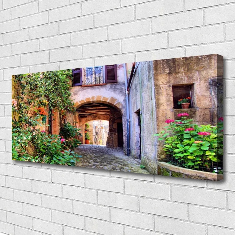 Obraz drukowany na płótnie Romantyczna Ścieżka w Mieście