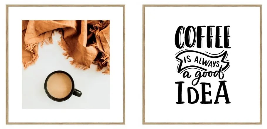 Obrazy zestaw 2 szt. 20x20 cm Coffee – knor