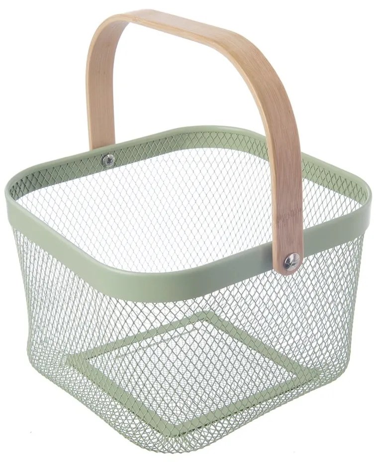 Metalowy koszyk druciany 24,5x24,5x30 cm Greenish – Orion