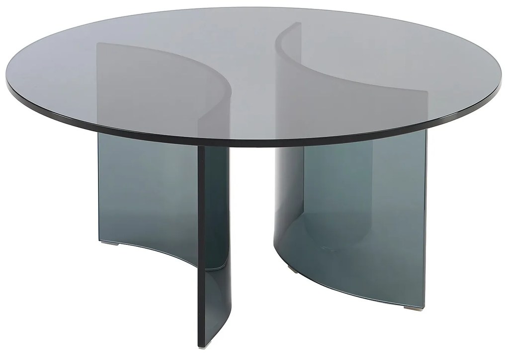 Stolik kawowy ze szkła hartowanego - Antracytowy - OKLAMA