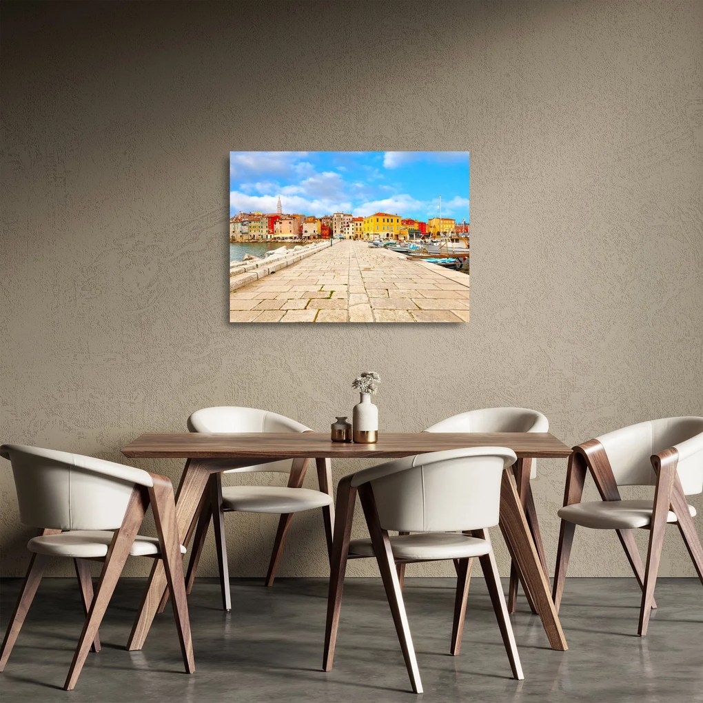 Obraz na szkle - Stare istryjskie miasto Poreč, Chorwacja (70x50 cm)