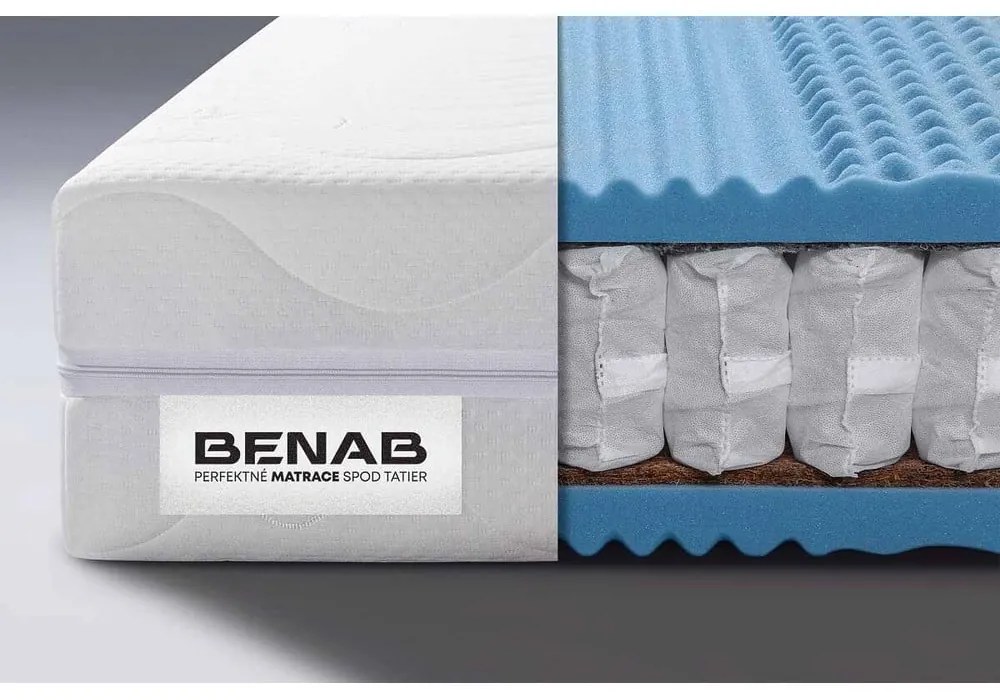 Twardy/średnio twardy dwustronny materac sprężynowy 90x200 cm BonFlex PLUS – BENAB