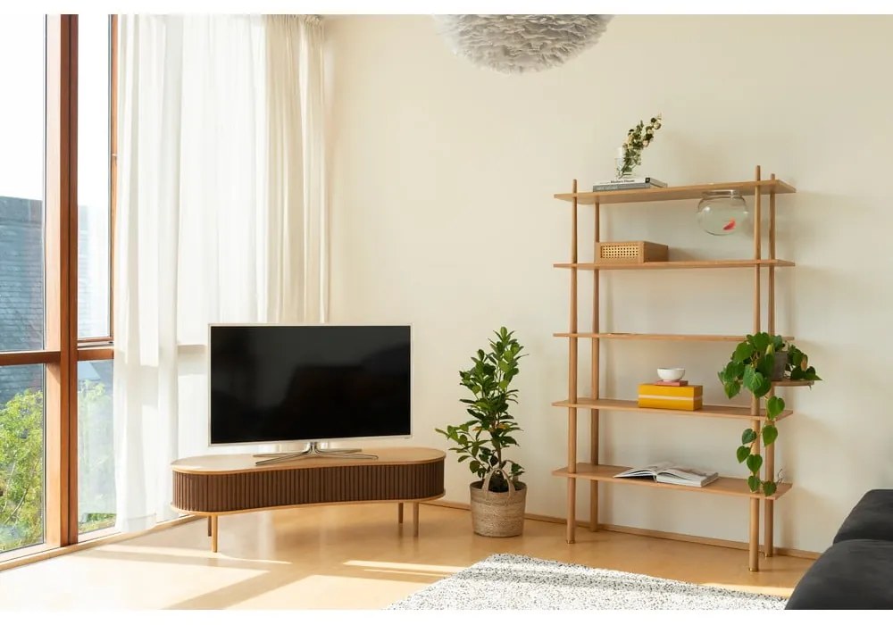 Brązowa szafka pod TV w dekorze dębu 140x40 cm Audacious – UMAGE