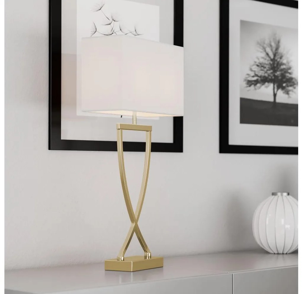 ByRydens 2829610-5000 - Lampa stołowa OMEGA 1xE27/5W/230V biały/złoty