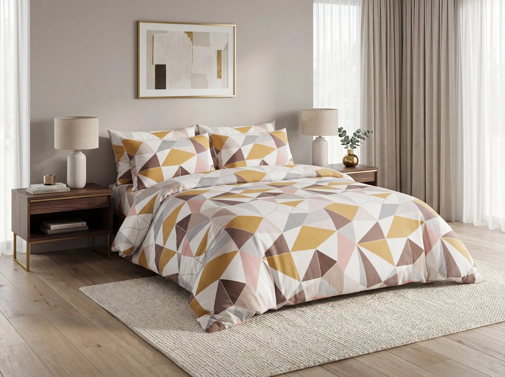 PrzytulneMieszkanie.pl PrzytulneMieszkanie.pl Pościel z mikrofibry TRIANGO wzorowane Rozmiar pościeli: 2 szt 70 x 80 cm | 160 x 200 cm