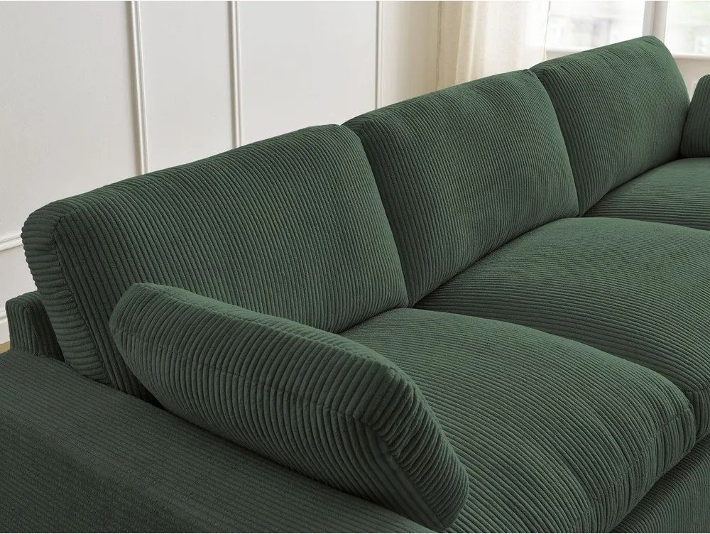 Zielona sztruksowa sofa 250 cm Belair – Bobochic Paris