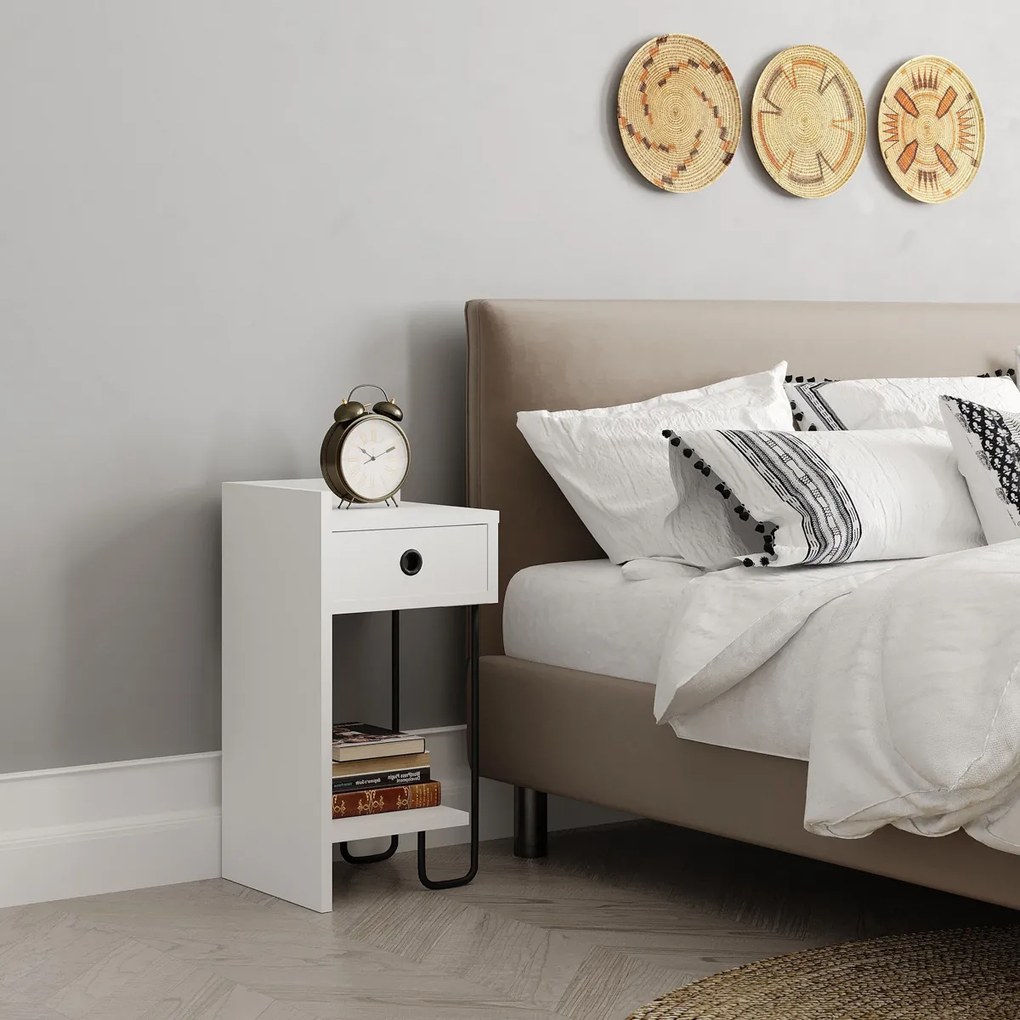 Stolik nocny Sirius Left White 2