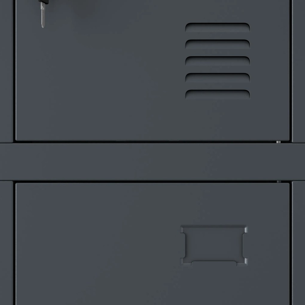 Szafka skrytkowa socjalna BHP metalowa MARCIN, 900 x 1850 x 400 mm, antracytowa