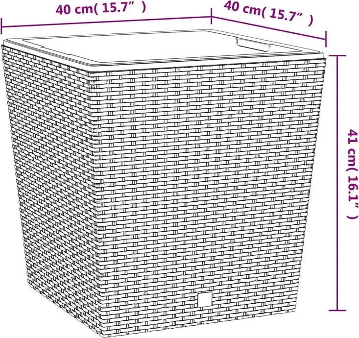 Antracytowa donica ogrodowa A1-E60
