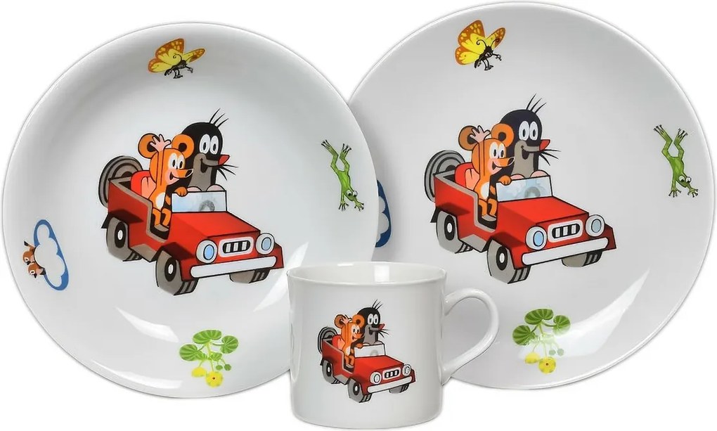 Thun 3-częściowy zestaw obiadowy dla dzieci Kreciki Auto