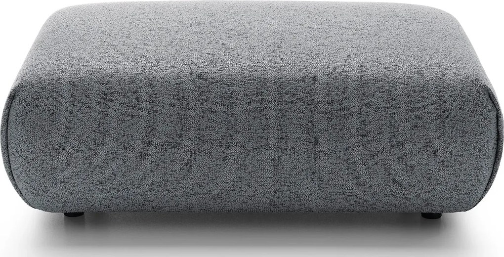 Popielata melanżowa pufa na nóżkach K1-C61