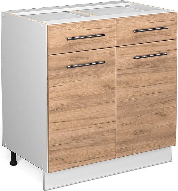 Szafka dolna do kuchni złoty dąb energetyczny 80x51.6x82 fame-line