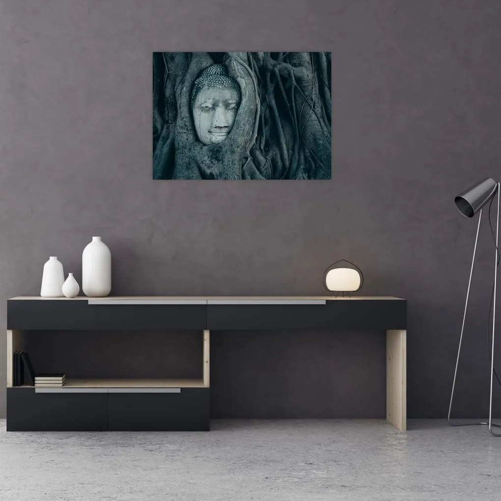Obraz na szkle - Tajska twarz (70x50 cm)