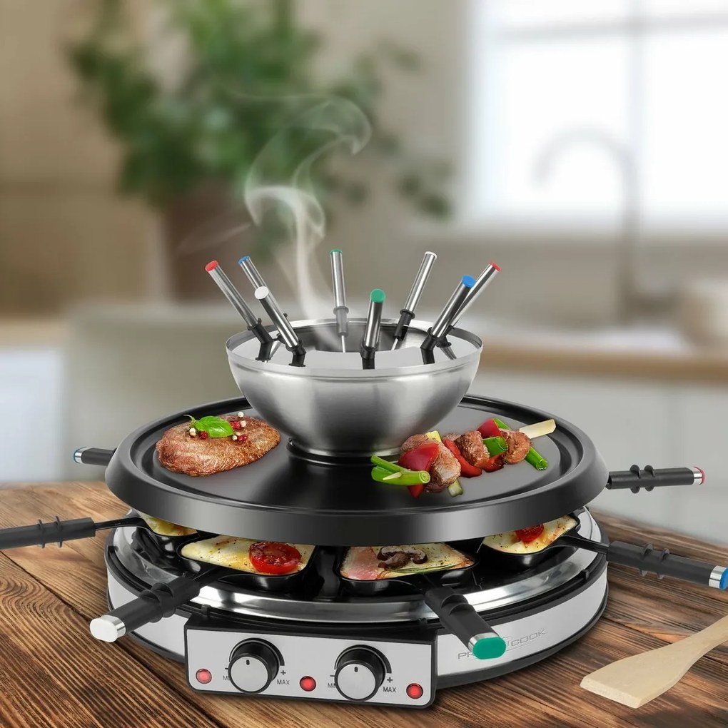ProfiCook RG/FD 1245 grill do fondue raclette  2w1