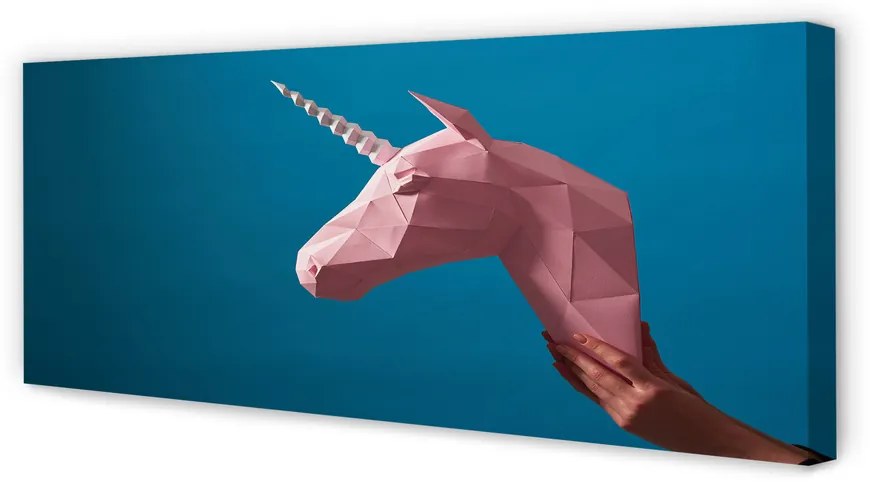 Zdjęcie na płótnie Różowy Jednorożec Origami