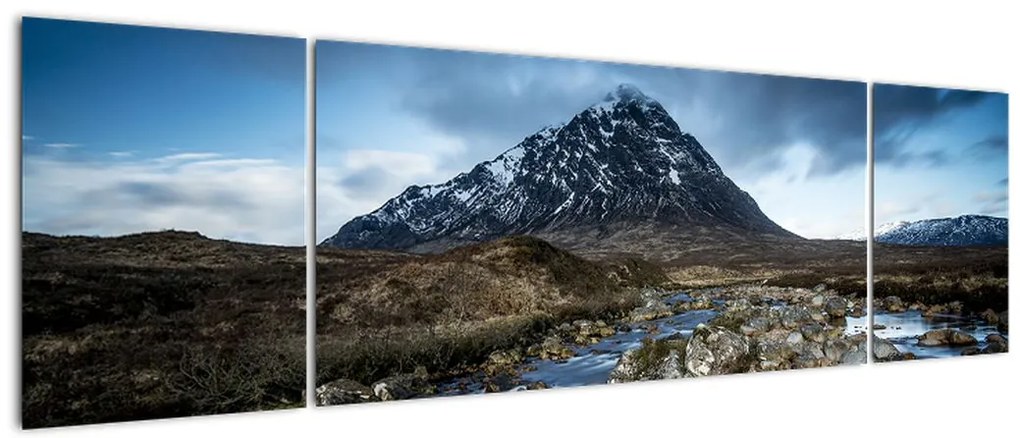 Obraz góry i rzeki (170x50 cm)