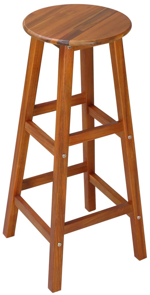 Krzesła barowe OSLO, 2 szt., 34x76cm, naturalny brąz Casaria