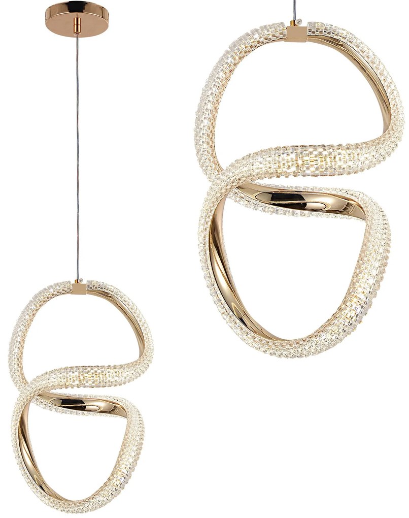 LAMPA WISZĄCA LED G069-CP Złota