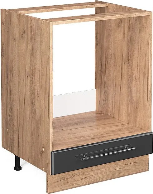 Szafka kuchenna antracyt wysoki połysk 60x51.6x82 fame-line