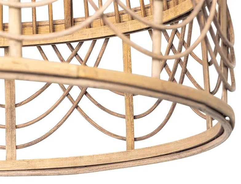 Orientalna lampa wisząca z rattanu 49 cm - Michelle