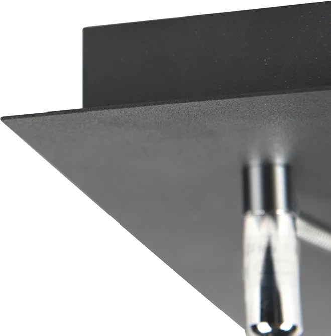 Designerski reflektor czarny 2-światłowy regulowany - Nox